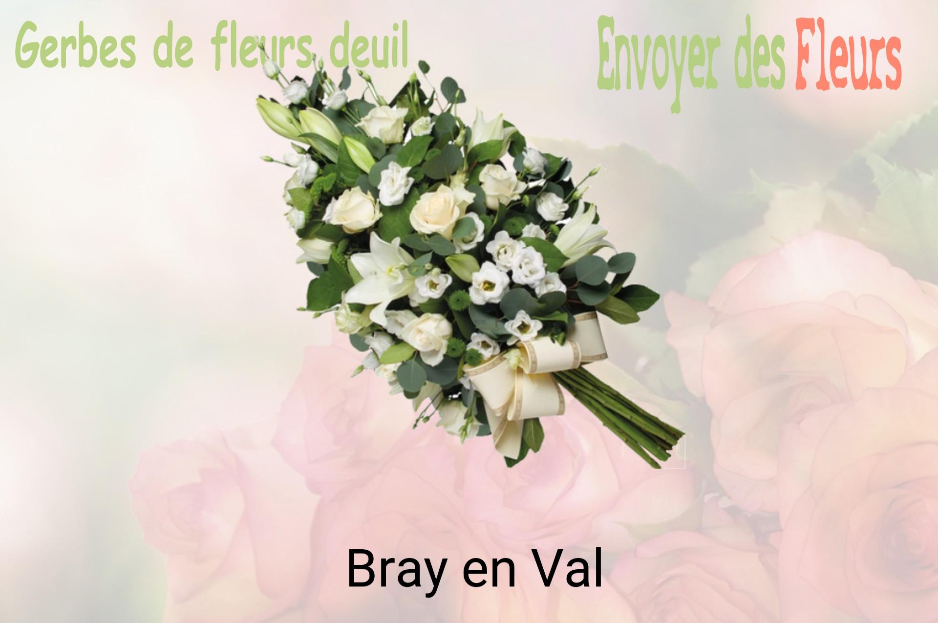 Gerbe de fleurs de deuil livrée à Bray-en-Val